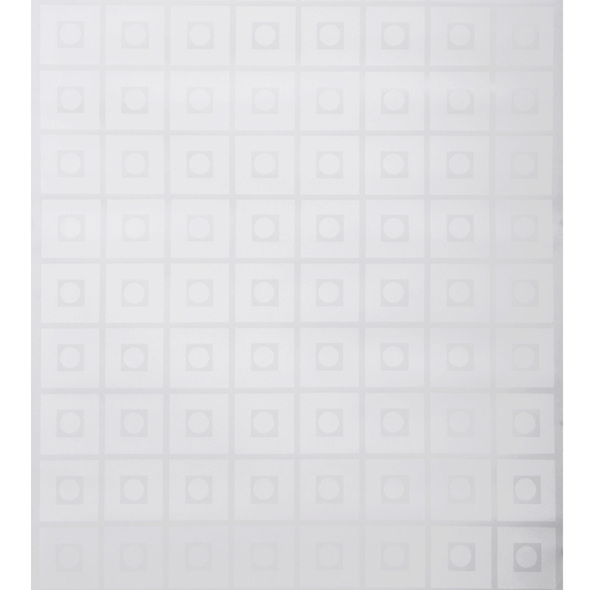 BRUNSCHWIG & FILS ANAGRAMS ON VINYL - WHITE AND WHITE ON WHITE PATENT BR-69559.000.0 - Discontinued