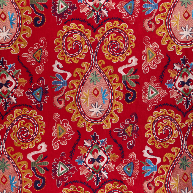 BRUNSCHWIG & FILS ANDUZE EMBROIDERIES LAVALI EMB - RED/GOLD 8023117.194.0
