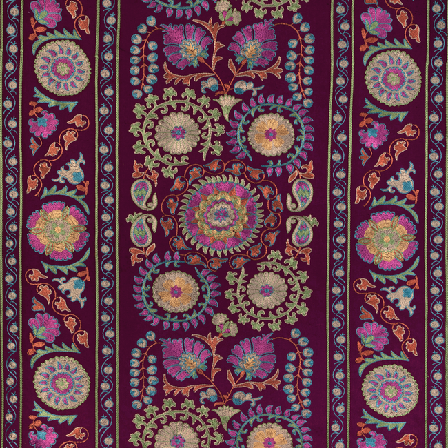 BRUNSCHWIG & FILS ANDUZE EMBROIDERIES SAANVI EMB - PLUM/LEAF 8023113.310.0