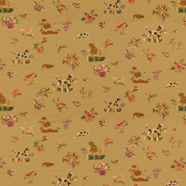 BRUNSCHWIG & FILS ANIMALITOS WOVEN TAPESTRY - CAMEL BR-89477.075.0