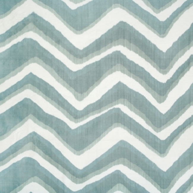 BRUNSCHWIG & FILS CHEVRON BAR SILK WARP PRINT - WAVE BR-79785.213.0