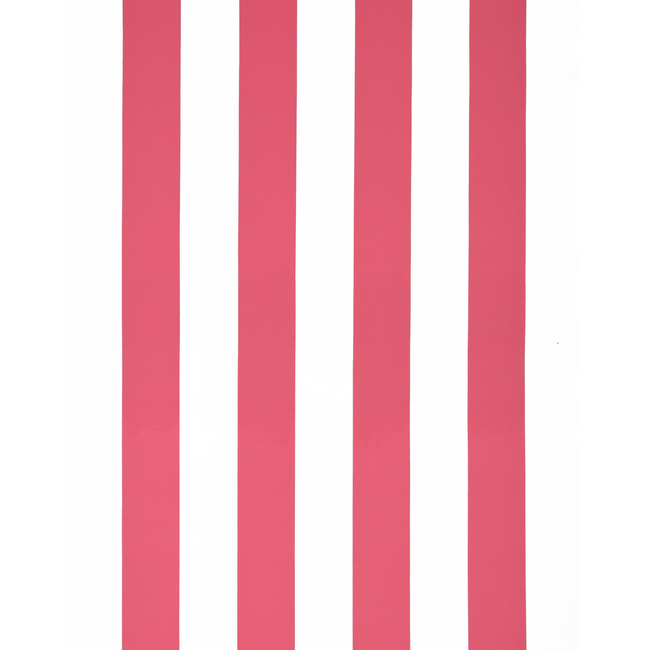 BRUNSCHWIG & FILS ISLA MORADA STRIPE ON VINYL - PINK ON WHITE BR-69565.107.0 - Discontinued