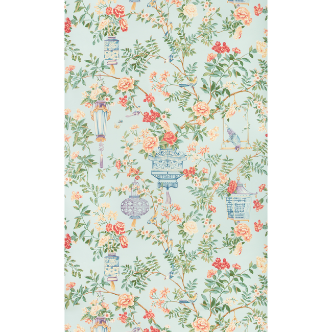 BRUNSCHWIG & FILS SUMMER PALACE WALLPAPERS JARDIN FLEURI - OPAL P8019118.157.0