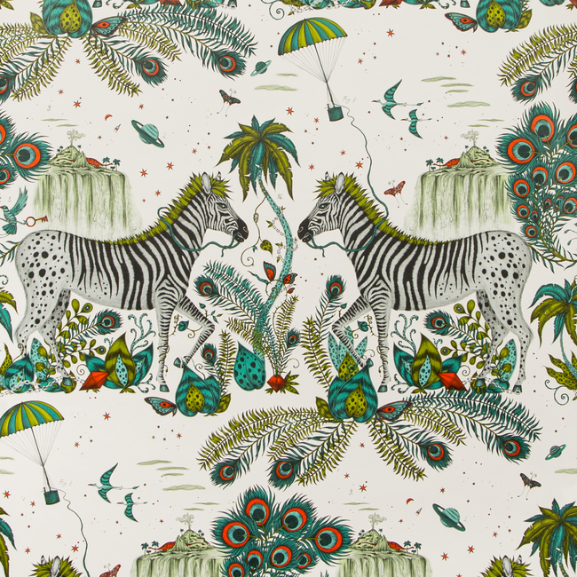 CLARKE & CLARKE EMMA J SHIPLEY FOR C&C WILDERIE LOST WORLD - GREEN W0117/02.CAC.0