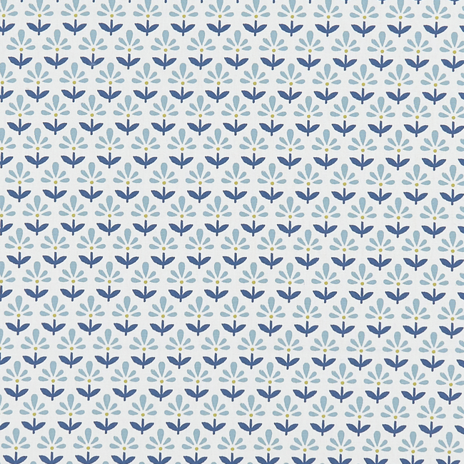 CLARKE & CLARKE STUDIO G FOR C&C CO-ORDINATES FLEUR - DENIM F1373/02.CAC.0