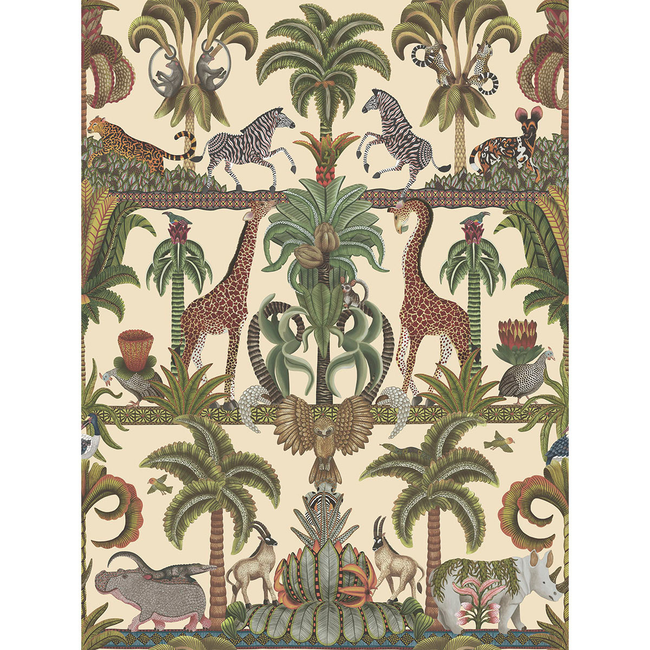 COLE & SON ARDMORE-JABULA AFRIKA KINGDOM - OLGREEN & SPGREEN/CREAM 119/5026.CS.0
