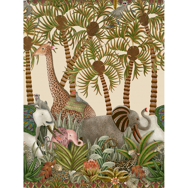 COLE & SON ARDMORE-JABULA LETABA MARCH GRASSCLOTH - SPGRN&GNGR/CRM 119/11047.CS.0