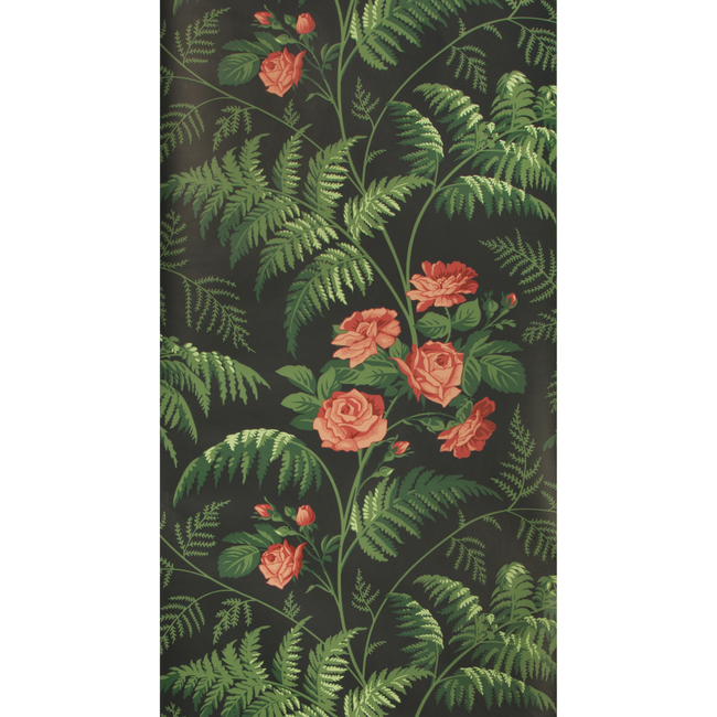 COLE & SON BOTANICAL BOTANICA ROSE - RED/L GREEN/CHARCOAL 115/10030.CS.0