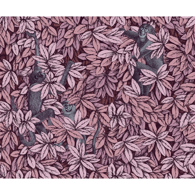 COLE & SON FORNASETTI SENZA TEMPO II FOGLIE E SCIMMIE - BLUSH 123/10048.CS.0