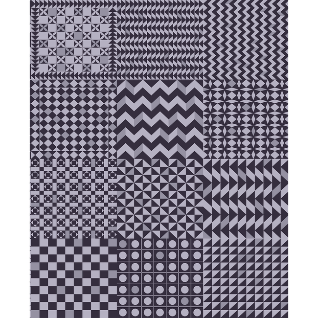 COLE & SON FORNASETTI SENZA TEMPO II GEOMETRICO - MAGENTA & INK 123/7033.CS.0