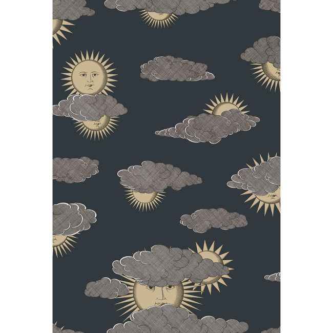 COLE & SON FORNASETTI SENZA TEMPO II SOLI E NUVOLE - GOLD SILVER 123/2008.CS.0