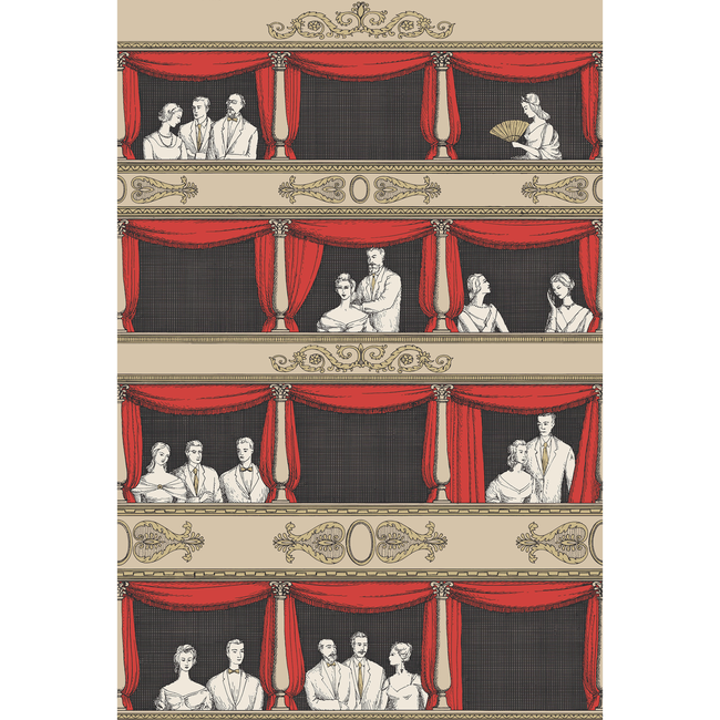 COLE & SON FORNASETTI SENZA TEMPO TEATRO - LINEN/ROUGE 114/18037.CS.0