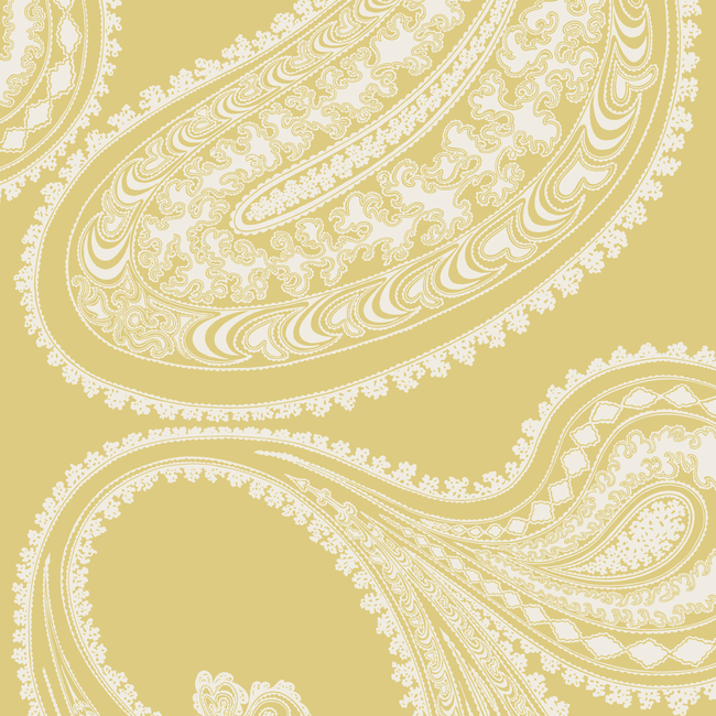 COLE & SON ICONS RAJAPUR FLOCK - YELLOW/WHITE 112/9031.CS.0