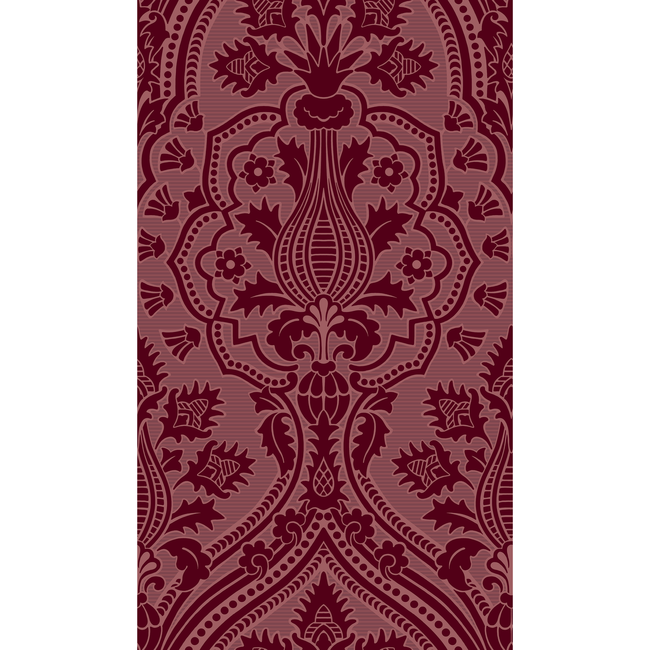 COLE & SON PEARWOOD PUGIN PALACE FLOCK - CLARET 116/9034.CS.0