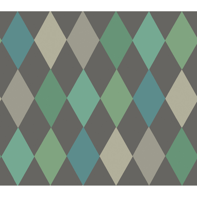 COLE & SON WHIMSICAL PUNCHINELLO - TEAL ON CHAR 103/2007.CS.0