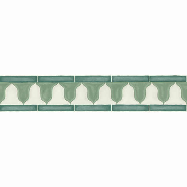 COLE & SON ZELLIGE BORDER - OLIVE 113/12037.CS.0