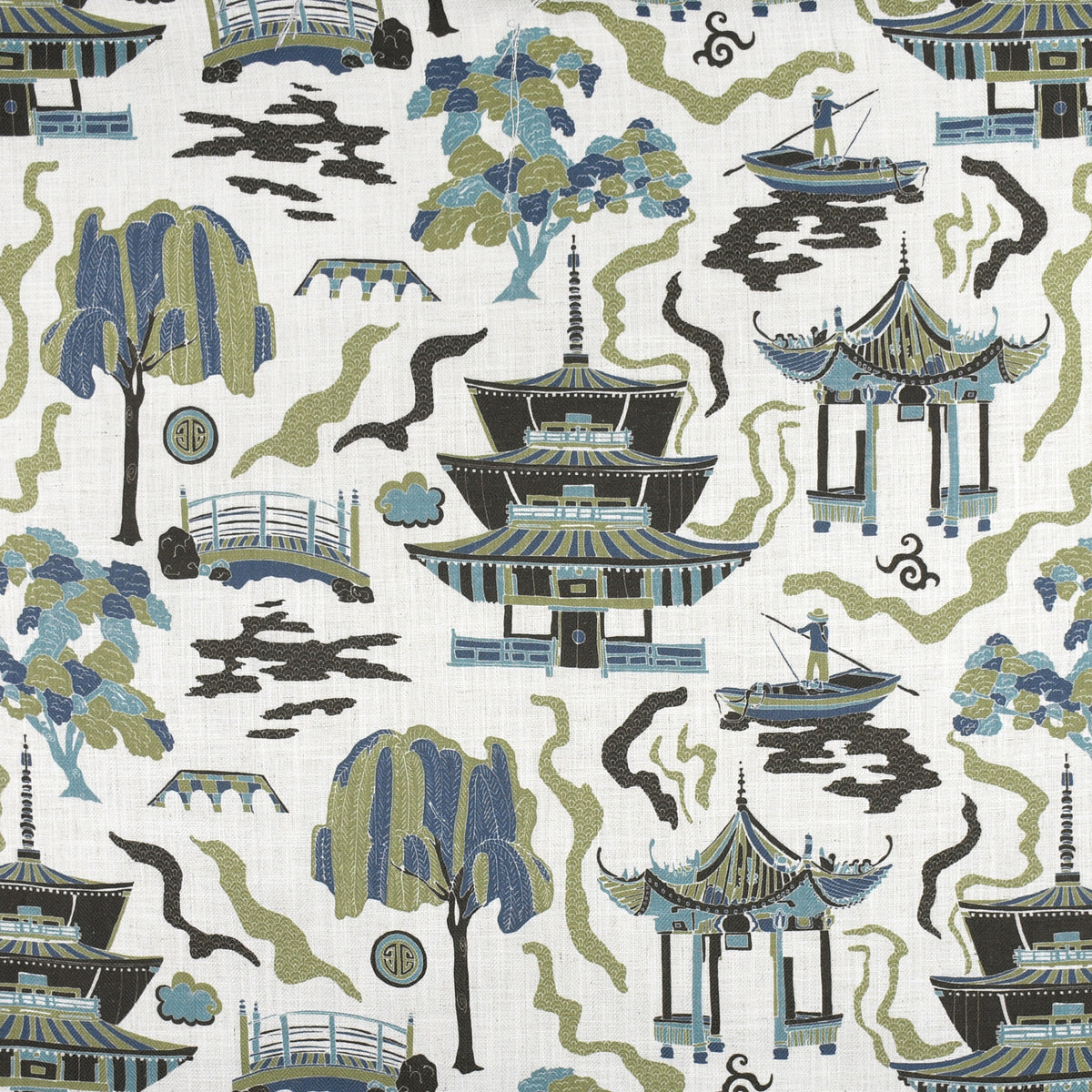 Detailed texture of Greenhouse Fabrics fabric for premium interior decor.