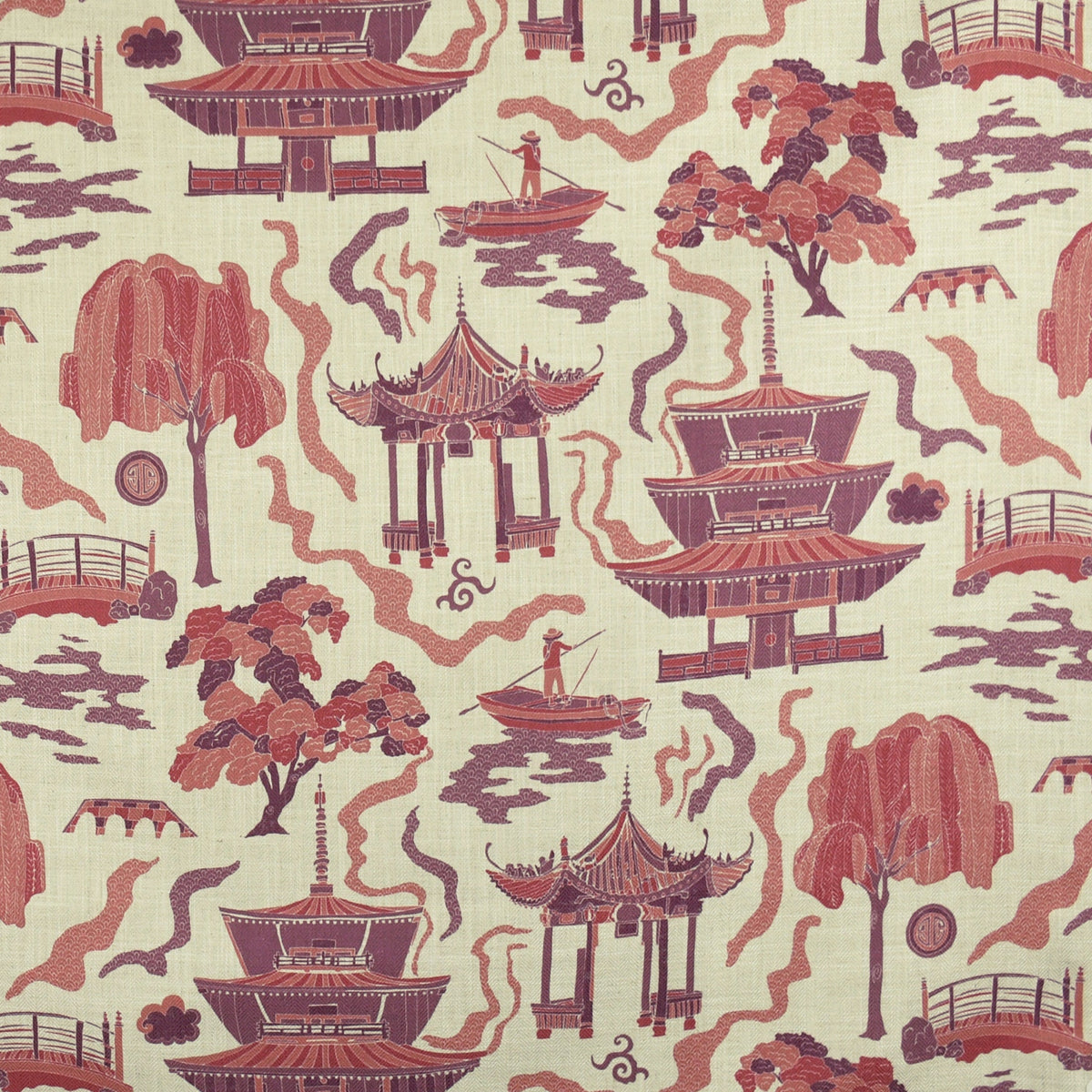 Artistic presentation of Greenhouse Fabrics fabric suited for various interior styles.