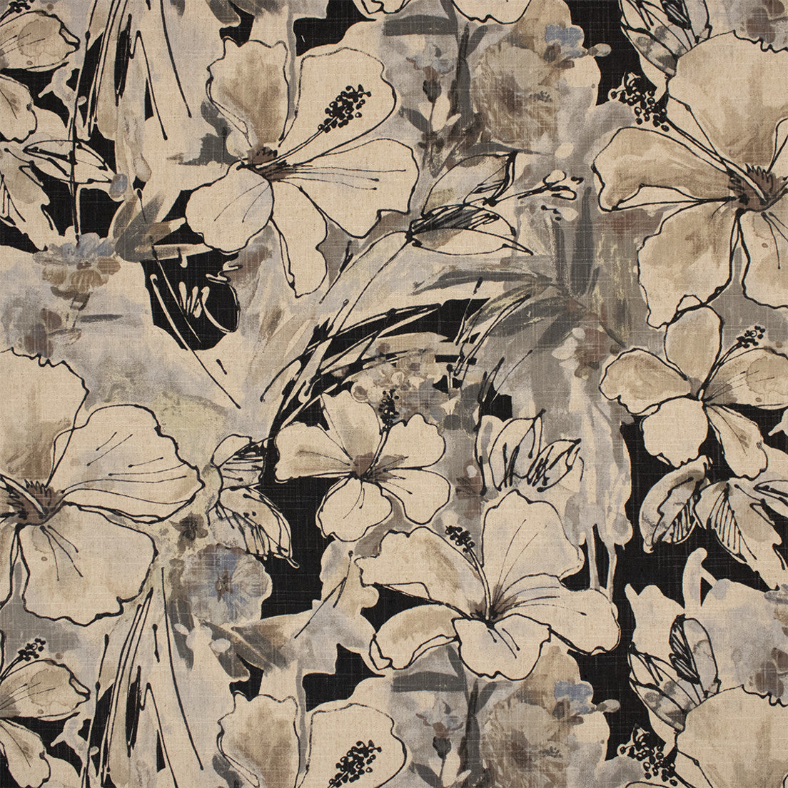 Greenhouse Fabrics F6225 Charcoal black upholstery fabric swatch