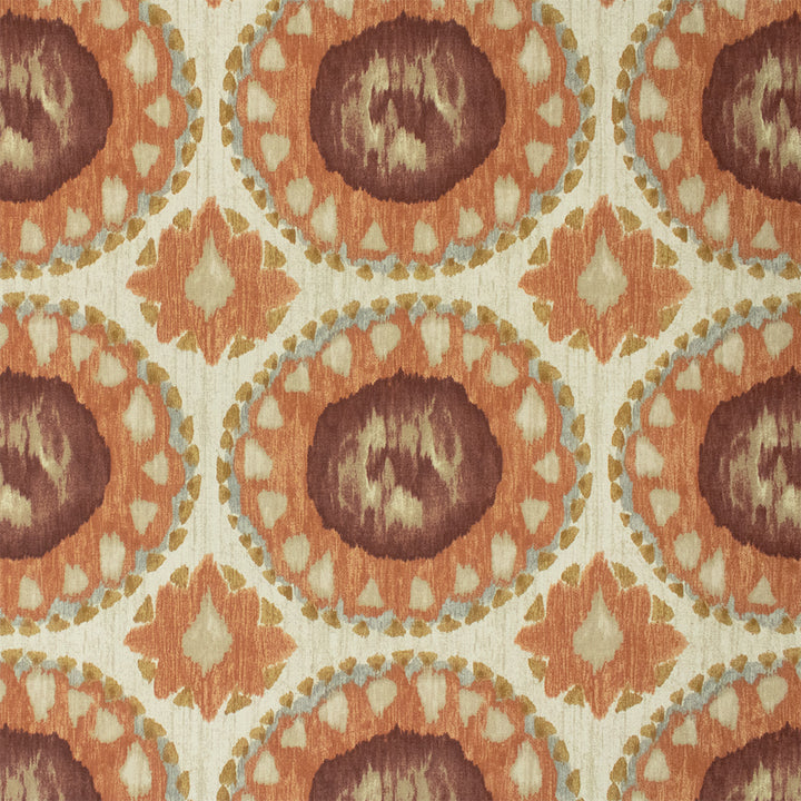 Greenhouse Fabrics F6296 Auburn white upholstery fabric swatch
