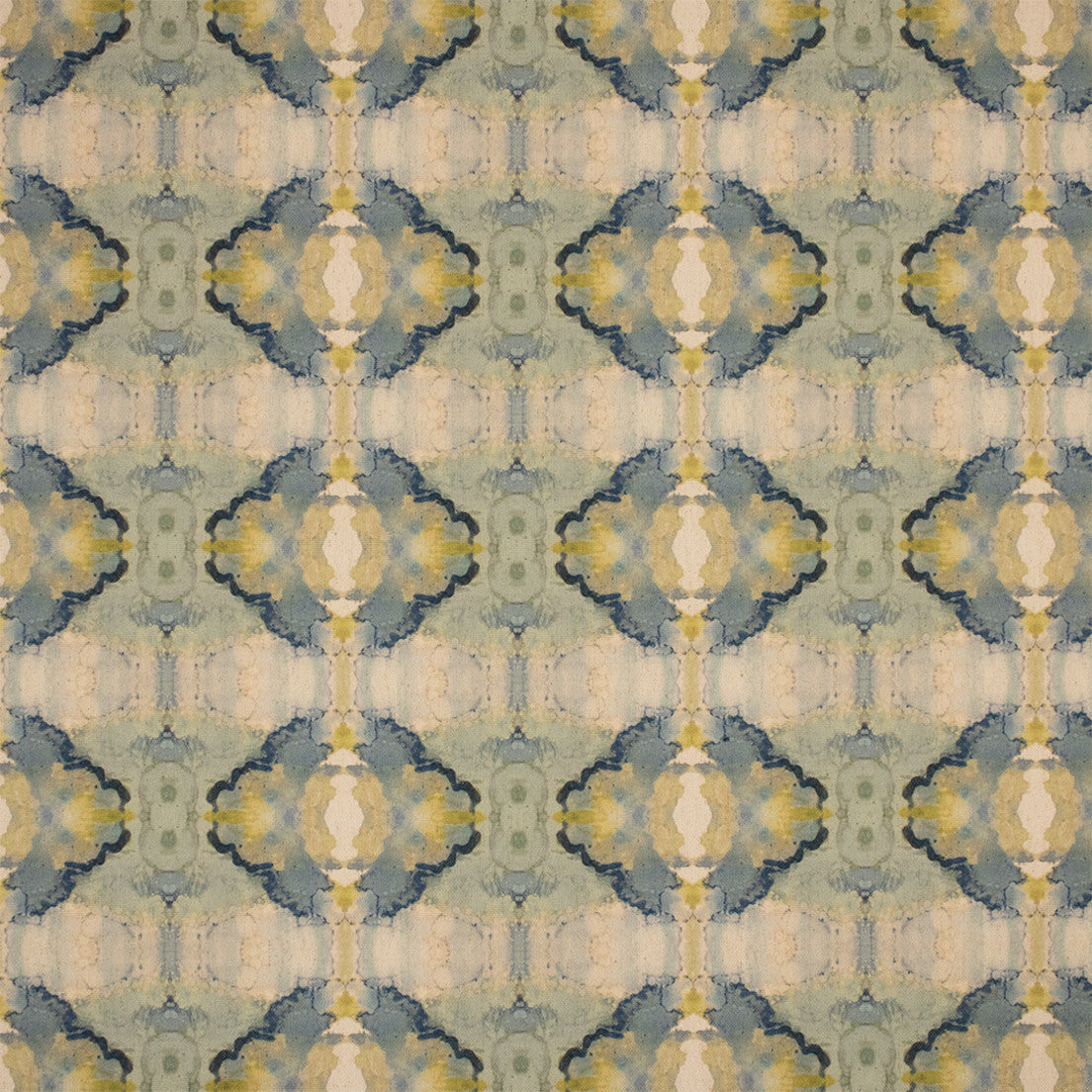 Greenhouse Fabrics F6320 Lagoon white upholstery fabric swatch