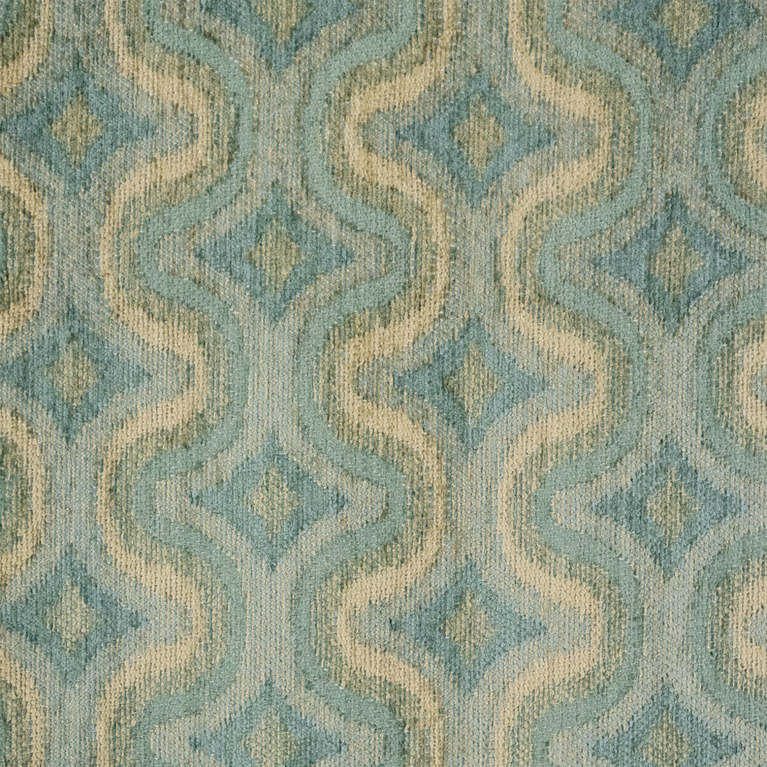 Greenhouse Fabrics F6342 Motif blue upholstery fabric swatch