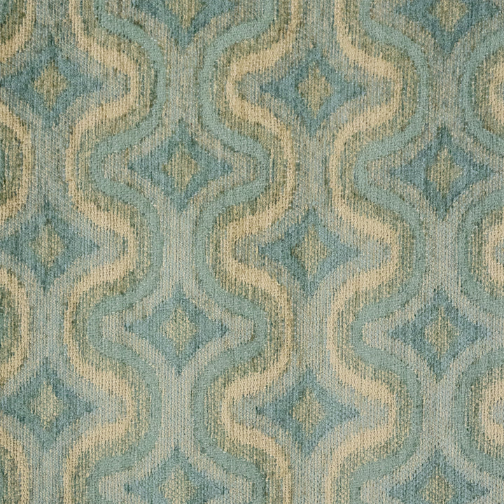 Greenhouse Fabrics F6342 Motif blue upholstery fabric swatch