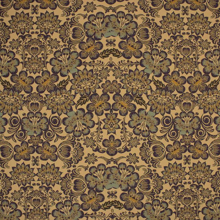 Greenhouse Fabrics F6351 Flor blue upholstery fabric swatch