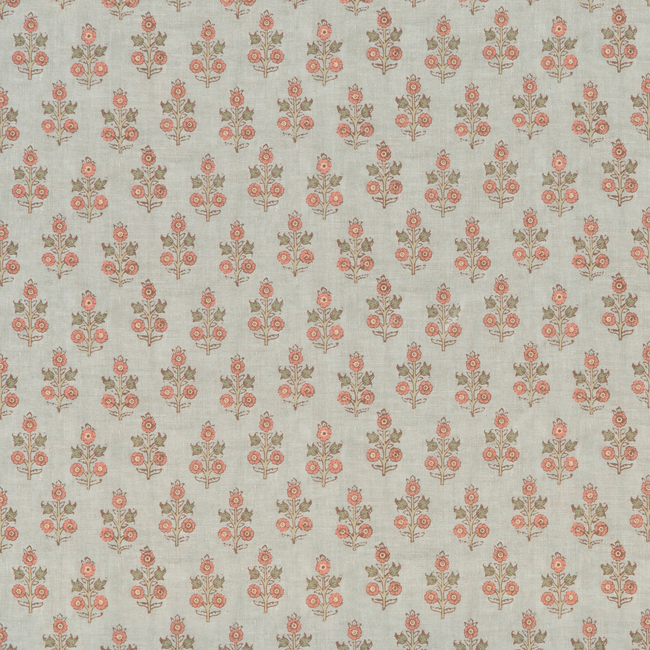 G P & J BAKER HOUSE SMALL PRINTS POPPY SPRIG - AQUA/BLUSH BP11003.7.0