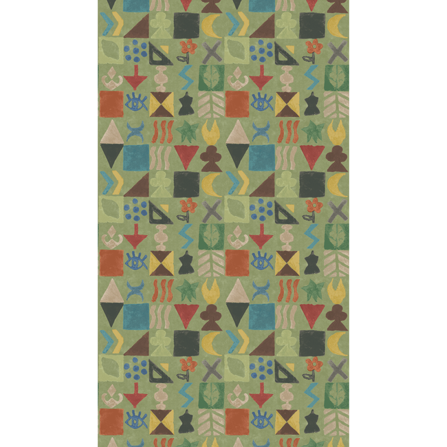 G P & J BAKER KIT KEMP WALLPAPER POTATO PRINT - GREEN BW45139.3.0