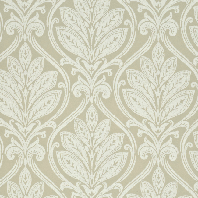 G P & J BAKER LARKHILL RYECOTE DAMASK - STONE/IVORY BW45048.1.0 - Discontinued