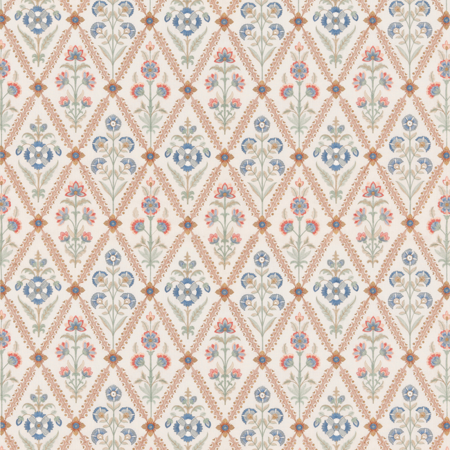 G P & J BAKER ORIGINAL BRANTWOOD FABRIC PERRYCROFT - CORAL BF10998.3.0