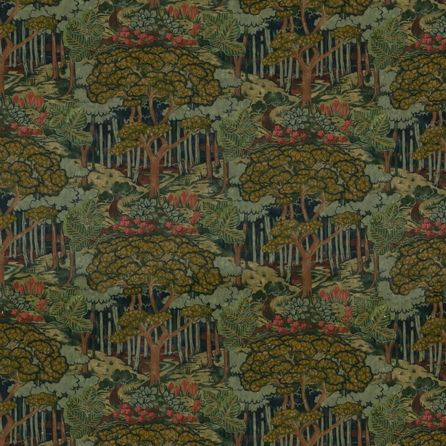 G P & J BAKER ORIGINAL BRANTWOOD FABRIC RUSKIN VELVET - EMERALD BP10972.1.0