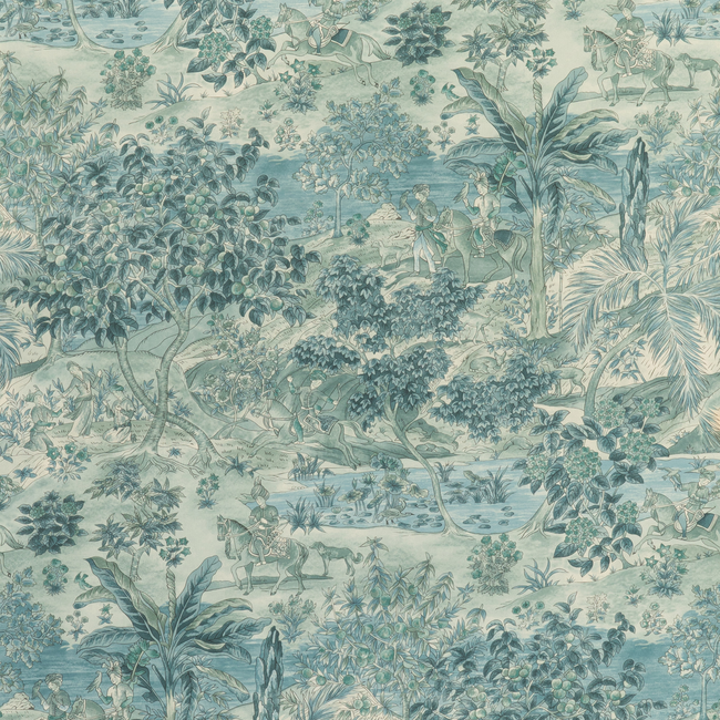 G P & J BAKER SIGNATURE II WALLPAPERS RAMAYANA - BLUE BW45088.2.0