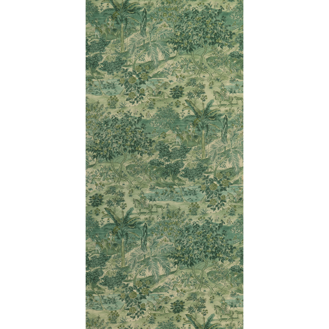 G P & J BAKER SIGNATURE II WALLPAPERS RAMAYANA - EMERALD BW45088.3.0