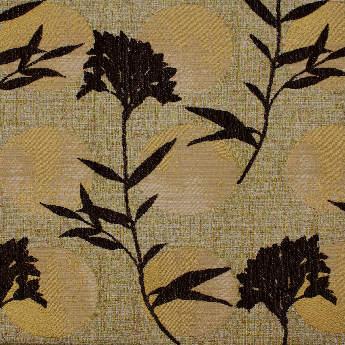 Yellow upholstery fabric