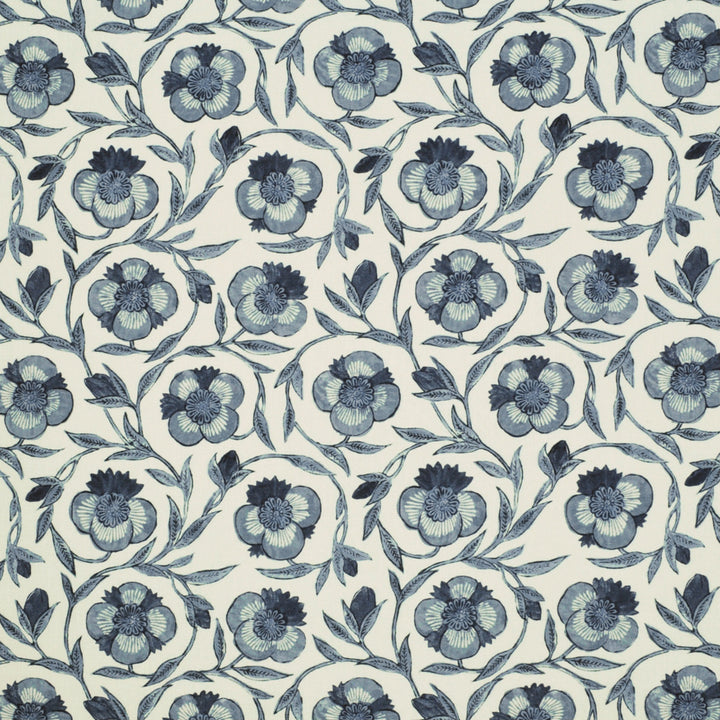 Blue upholstery fabric