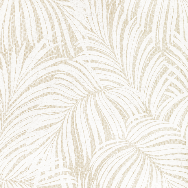 KRAVET COUTURE MODERN LUXE WALLCOVERING LEAF PAPERWEAVE - PEARL W3833.1.0