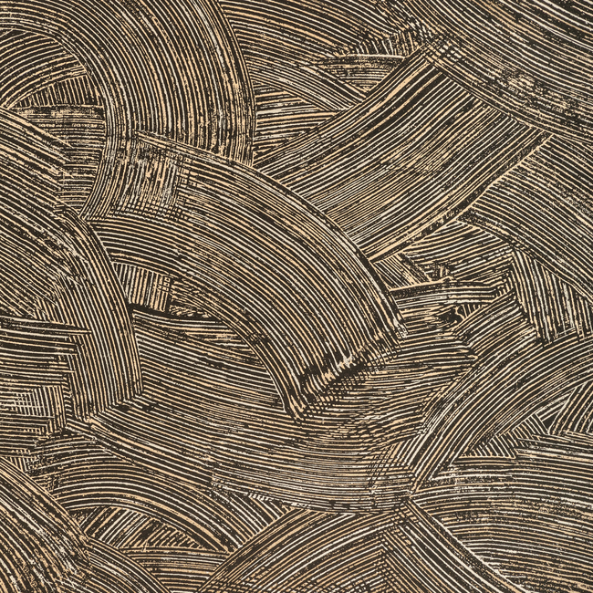 KRAVET COUTURE MODERN LUXE WALLCOVERING MODERN SWIRL WP - NOIR W3831.8.0
