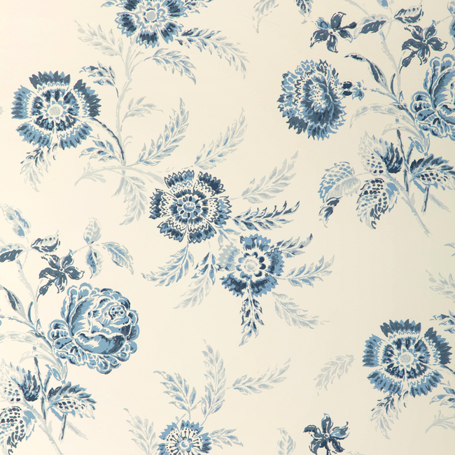 LEE JOFA SARAH BARTHOLOMEW WALLPAPERS BOUTIQUE FLORAL WP - BLUE P2022101.15.0 - Discontinued