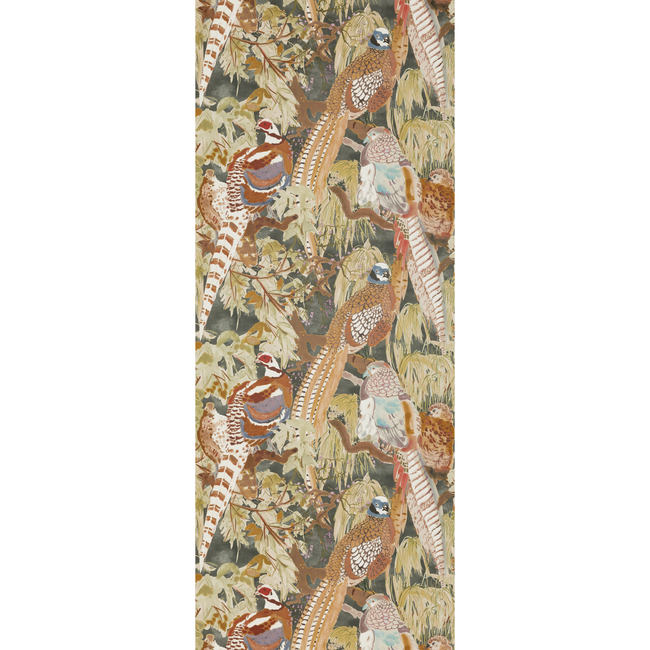 MULBERRY MODERN COUNTRY GAME BIRDS - CHARCOAL FG085.A101.0