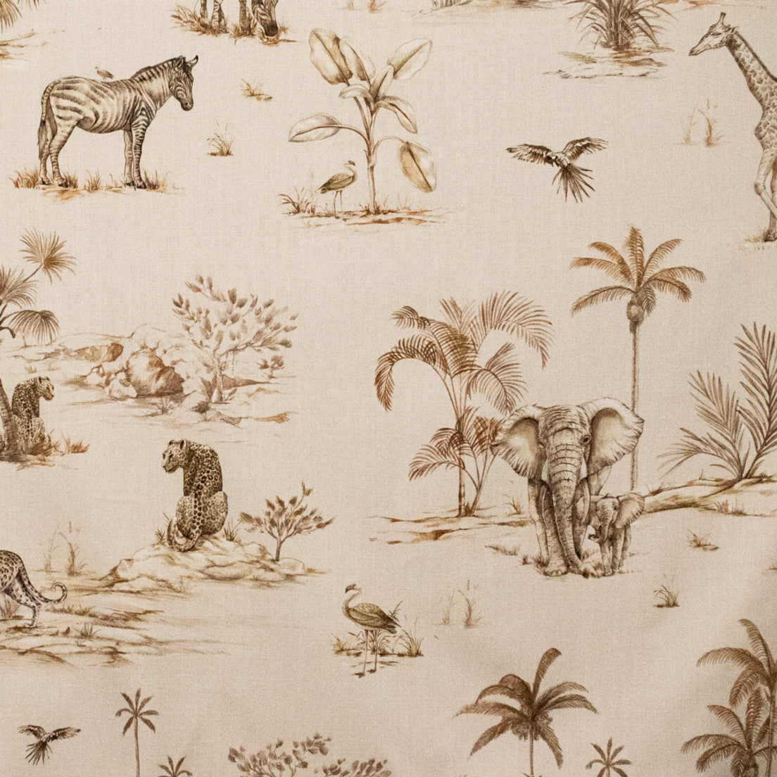 Greenhouse Fabrics S5509 Safari neutral prints fabric swatch