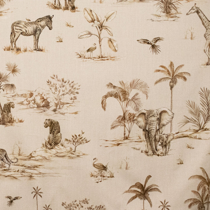 Greenhouse Fabrics S5509 Safari neutral prints fabric swatch