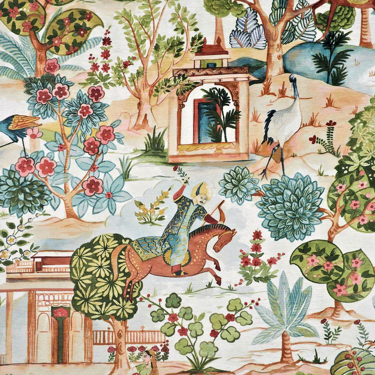 Artistic presentation of Greenhouse Fabrics fabric suited for various interior styles.