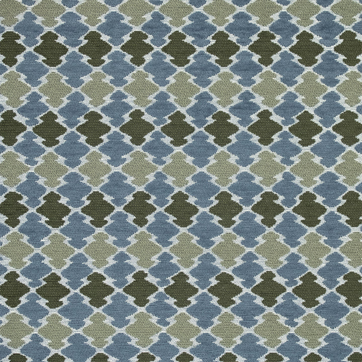 Greenhouse Fabrics S7241 Denim green upholstery fabric swatch