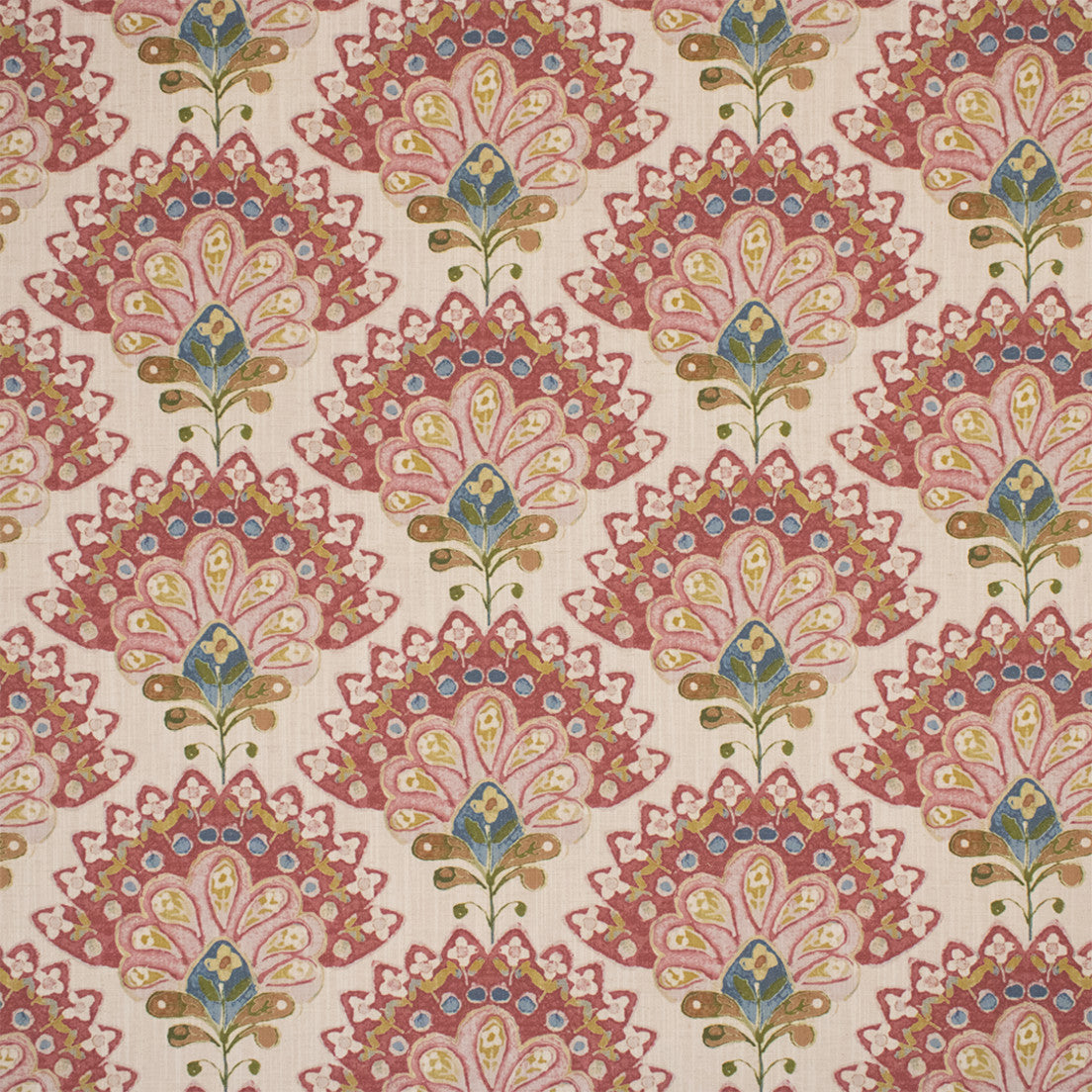 Greenhouse Fabrics S7263 Poppy pink upholstery fabric swatch
