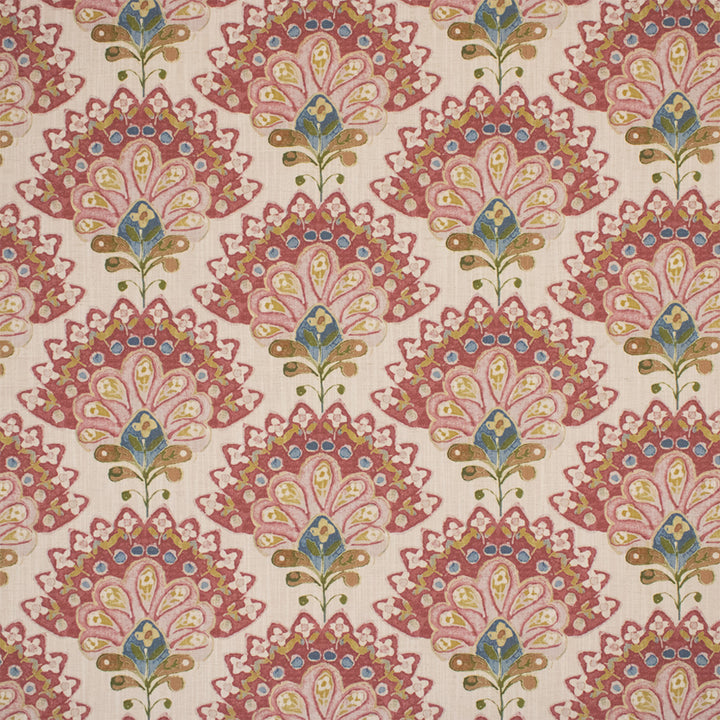 Greenhouse Fabrics S7263 Poppy pink upholstery fabric swatch