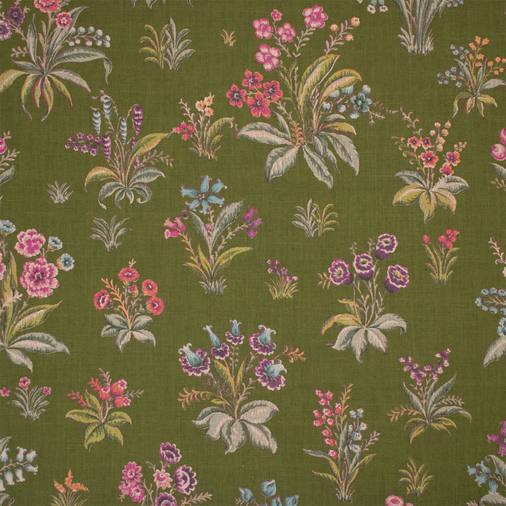 Greenhouse Fabrics S7292 Tapenade green upholstery fabric swatch