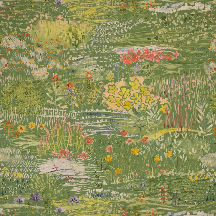 Greenhouse Fabrics S7299 Grass green upholstery fabric swatch