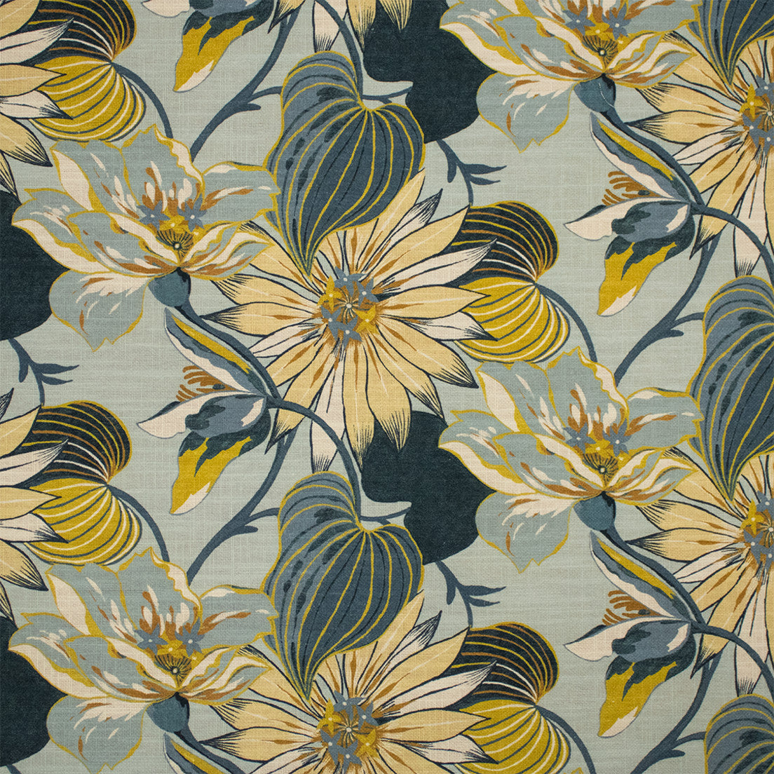Greenhouse Fabrics S7325 Atlantic blue multipurpose fabric swatch